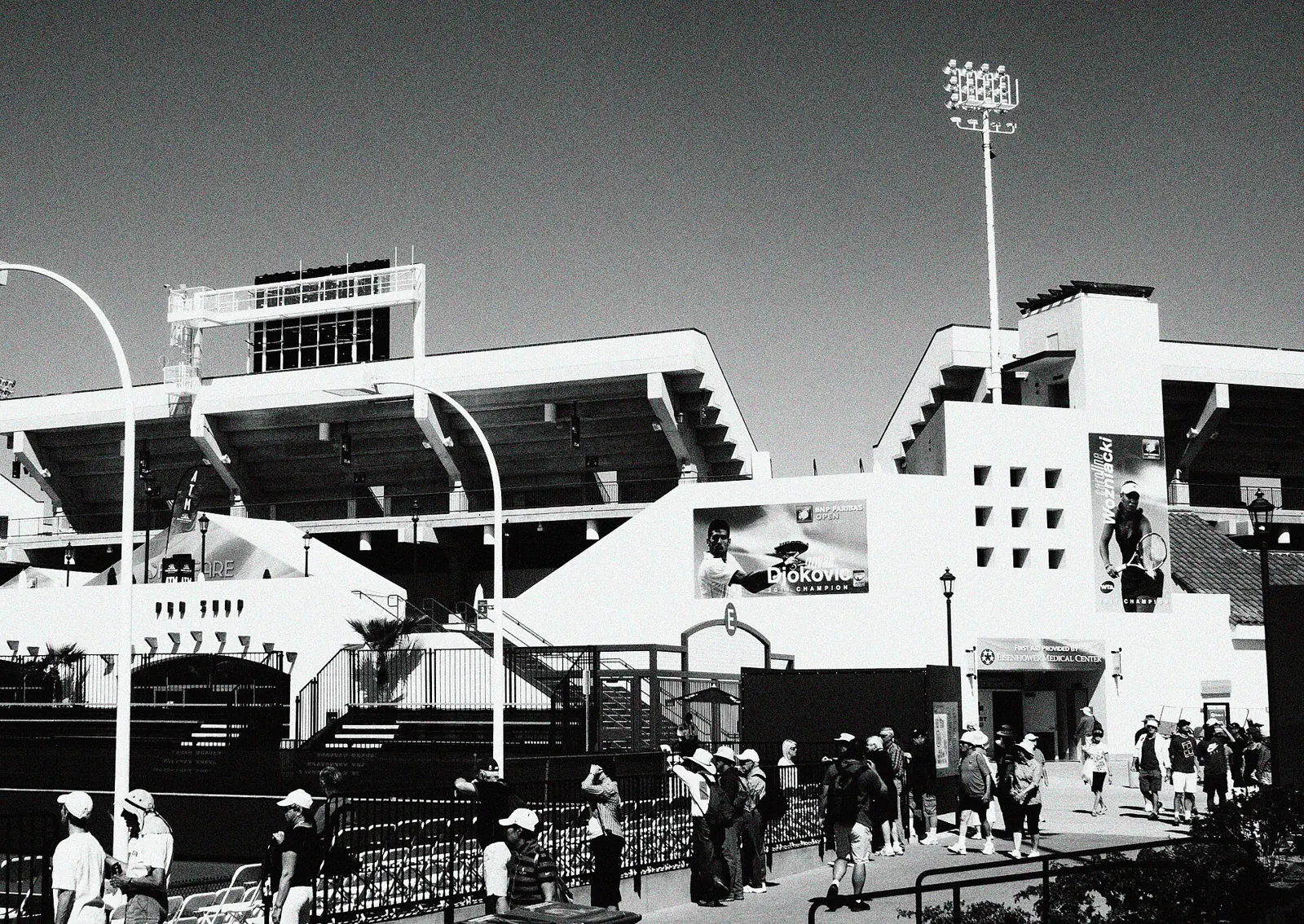 Crowds outside the stadium at the 2013 BNP Paribas Open