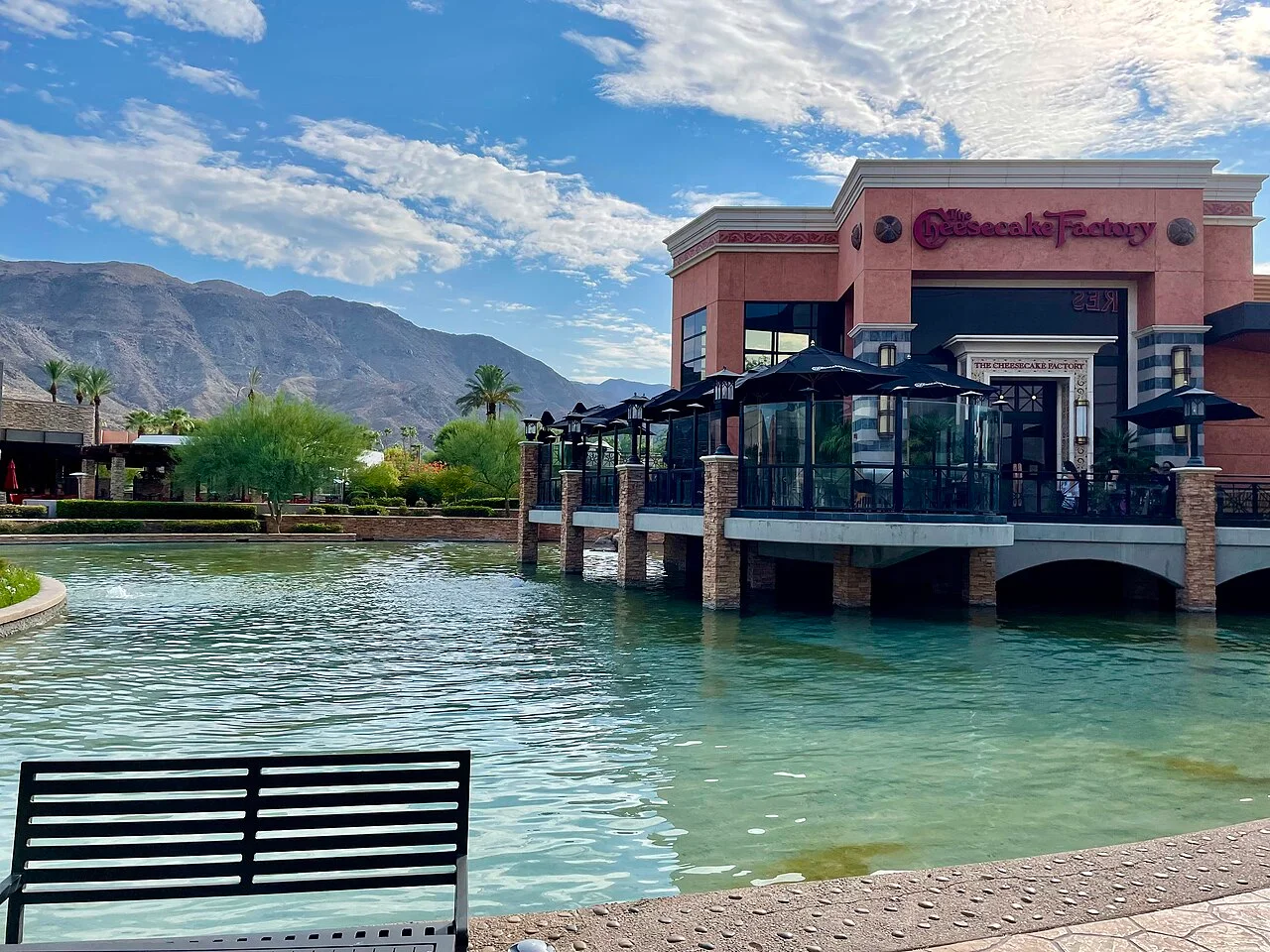 Waterfront dining at The River at Rancho Mirage